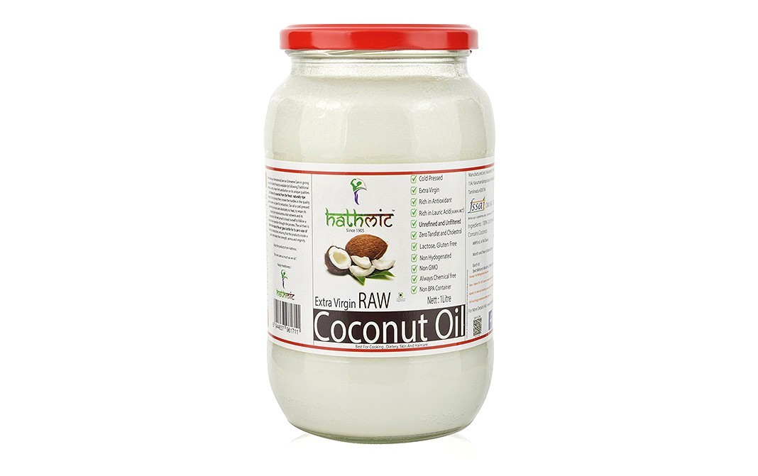 Hathmic Extra Virgin Raw Coconut Oil   Jar  1 litre